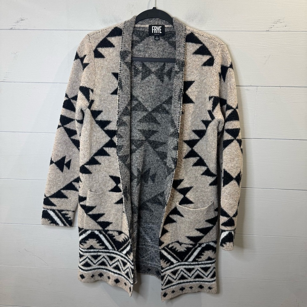 Frye Womens' Southwestern Patterned Jacquard Cardigan Size Small